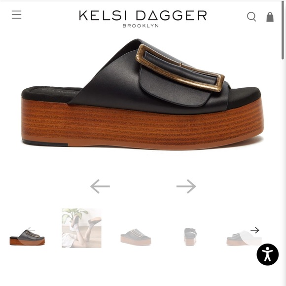 Kelsi Dagger Brooklyn Dover Black Platform Sandal - Picture 1 of 6